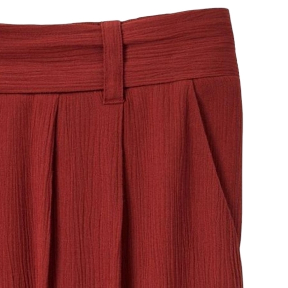 TORRID Crop Flowy‎ Wide Leg Gauze Mid-Rise Tie-Front Pants Brown Womens Sz 6X - Picture 4 of 14